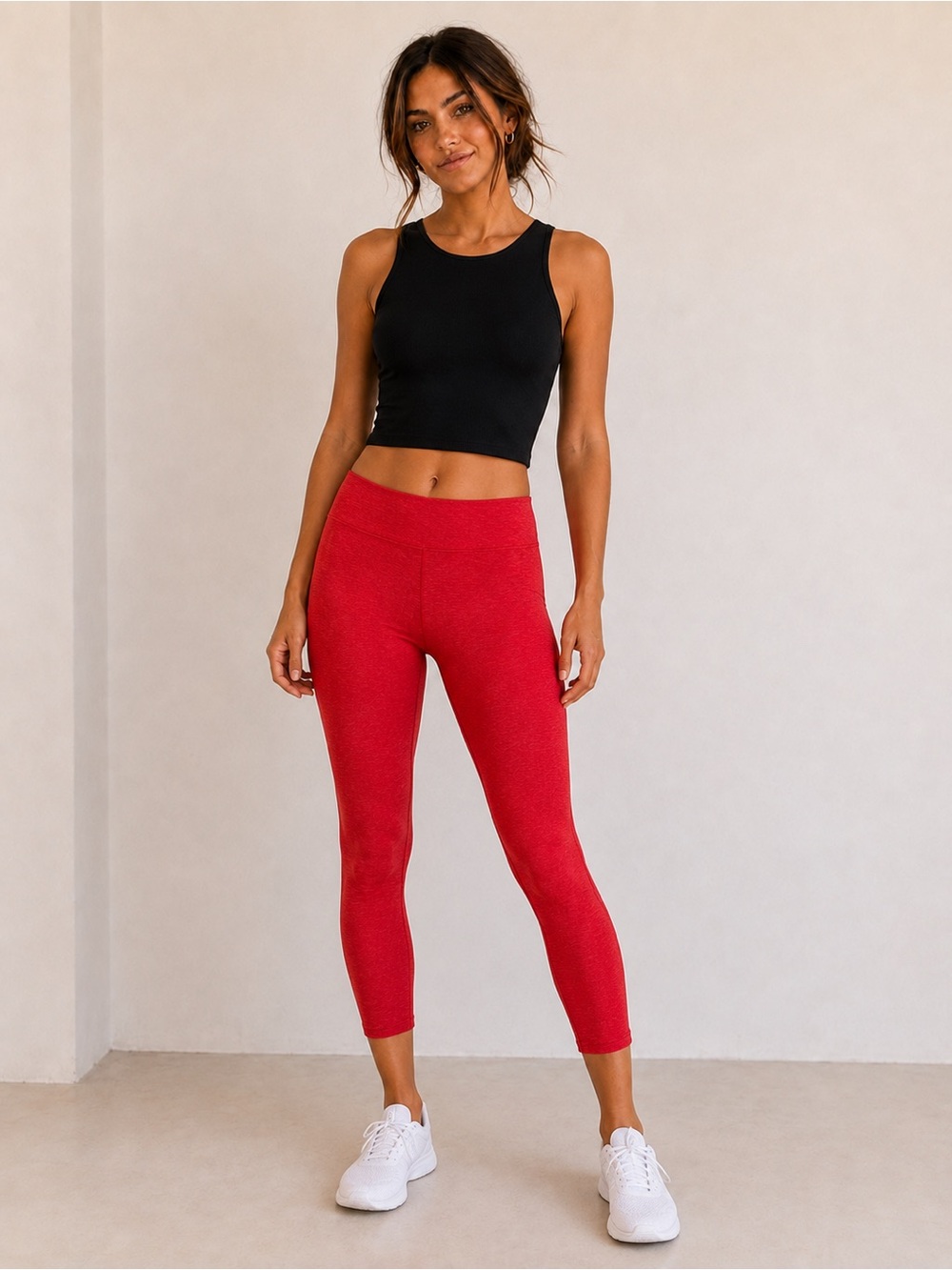 Outdoor Voices TechSweat Coral Red Leggings